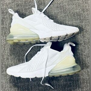 Nike Air Max 270 White Metallic Silver 943345-103 Shoes-Women’s 8.5 OR Mens 7